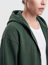 Urban Classics, Fluffy Zip Hoody, green, Image 3 of 4
