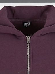 Urban Classics, Fluffy Zip Hoody, purple, Image 3 of 4