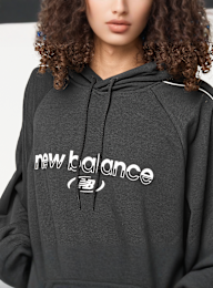 New Balance, Trackside French Terry Hoodie, black, Image 3 of 6