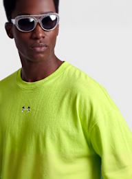 Under Armour, Heavyweight Metal Logo Short Sleeve, green, Image 3 of 4