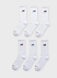 New Balance, 6 PACK - Everyday Seasonal Crew, white, Image 1 of 2