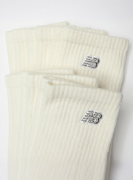 New Balance, 6 PACK - Kids Patch Logo Midcalf Socks, white, Image 2 of 2