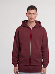 Urban Classics, Fluffy Zip Hoody, red, Image 1 of 3