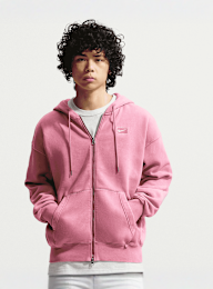 Nike, Sportswear Graphic Full Zip Hoodie, Pink, Image 1 of 6