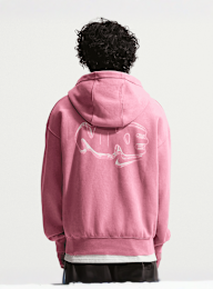 Nike, Sportswear Graphic Full Zip Hoodie, Pink, Image 2 of 6