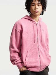 Nike, Sportswear Graphic Full Zip Hoodie, Pink, Image 3 of 6