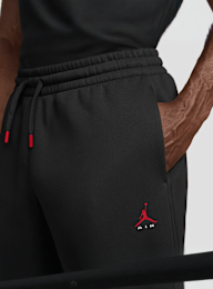 Jordan, Brooklyn Statement Fleece Open-Hem Pants, red, Image 3 of 6