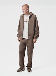 Jordan, Brooklyn Statement Fleece Open-Hem Pants, brown, Image 6 of 6