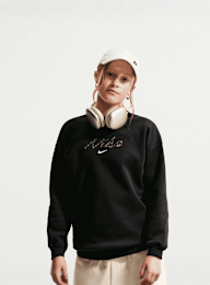 Jordan, Sportswear Studio Fleece Oversized Crew All-Over-Print, black, Image 1 of 3