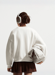 Jordan, Sportswear Studio Boxy Fleece Crew-Neck, beige, Image 2 of 4