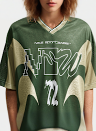 Nike  , Sportswear Loose Mesh T-Shirt, green, Image 2 of 5