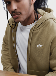 Nike  , Club Full Zip Hoodie, beige, Image 4 of 6