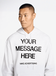 Nike  , "Your Message Here" Graphic Fleece Hoodie, white, Image 3 of 3