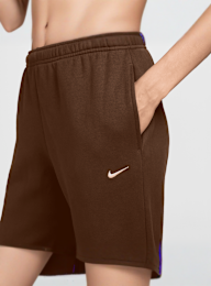 Nike  , Studio Fleece Mid-Rise Open-Hem Pants, brown, Image 3 of 3