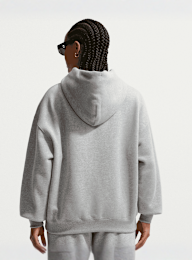 Nike  , Studio Fleece Medium Weight Oversized Full-Zip Hoodie, grey, Image 2 of 5