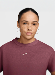 Nike  , Studio Fleece Oversized Cropped Crew, red, Image 3 of 3