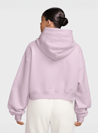 Nike  , Studio Fleece Oversized Cropped Full-Zip Hoodie, light pink, Image 2 of 3