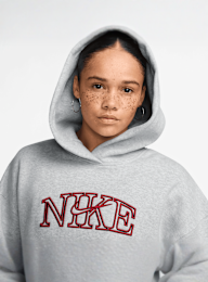 Nike  , Studio Fleece Oversized Logo Hoodie, grey, Image 3 of 3