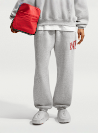 Nike  , Studio Fleece Medium Weight "Graphic Pack" Oversized Cuffed Logo Pants, grey, Image 1 of 4