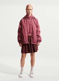 Nike, Studio Fleece Medium Weight Crop Hoodie, Pink, Image 5 of 5