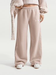 Nike  , Studio Fleece Medium Weight Mid-Rise Wide Leg, beige, Image 1 of 5