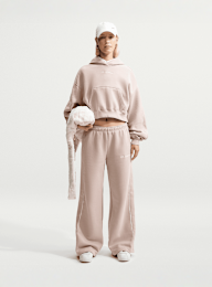Nike  , Studio Fleece Medium Weight Mid-Rise Wide Leg, beige, Image 5 of 5