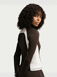 Nike  , Shox Full-Zip Long Sleeve Top, brown, Image 4 of 6