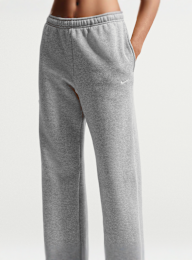 Nike  , Studio Fleece Mid-Waist Open-Hem Pant, grey, Image 3 of 5