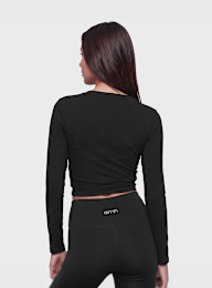 aim'n, Shape Seamless Wrap Long Sleeve, black, Image 2 of 4