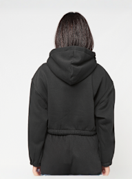 Urban Classics, Ladies Fluffy Cropped Zip Hoodie, black, Image 2 of 3