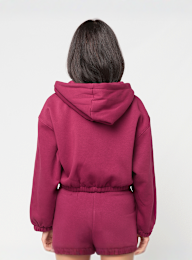 Urban Classics, Ladies Fluffy Cropped Zip Hoodie, red, Image 2 of 3