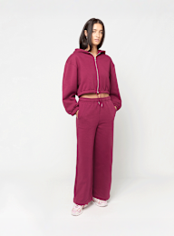 Urban Classics, Ladies Fluffy Cropped Zip Hoodie, red, Image 3 of 3