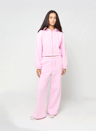 Urban Classics, Ladies Fluffy Cropped Zip Hoodie, light pink, Image 3 of 3