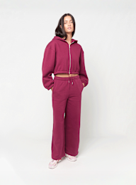 Urban Classics, Ladies Fluffy Wideleg Trackpants, red, Image 4 of 4