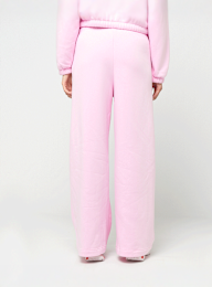 Urban Classics, Ladies Fluffy Wideleg Trackpants, light pink, Image 2 of 4