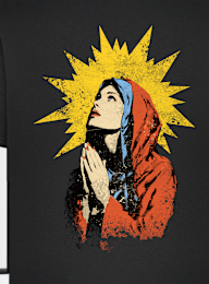 Mister Tee, Vintage Mary Oversize Tee, black, Image 4 of 4