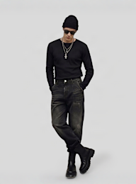 Urban Classics, Loose Longsleeve Shirt, black, Image 3 of 3
