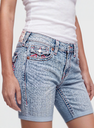 True Religion, Becca Midrise Bootcut Big T Flap, blue, Image 3 of 4