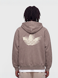 adidas Originals, Washed Full Zip Oversized Hoodie, brown, Image 2 of 4