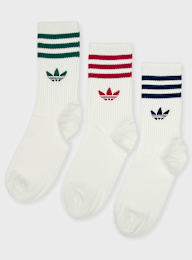 adidas Originals, 3 PACK - 3 Stripes Crew, white, Image 1 of 2