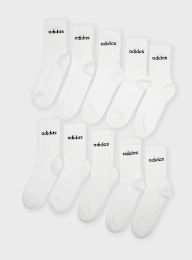 adidas Originals, 10 PACK - Crew, white, Image 1 of 2