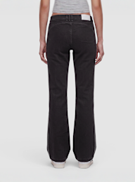 adidas Originals, Superstar Low Rise Flared Leg Denim Pants, black, Image 2 of 4