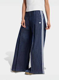 adidas Originals, Denim Pleats Wide Leg Pants, blue, Image 1 of 5