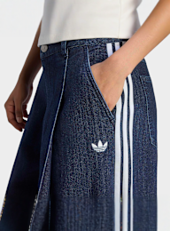 adidas Originals, Denim Pleats Wide Leg Pants, blue, Image 3 of 5