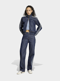 adidas Originals, Firebird Mid Rise Straight Denim Pants, blue, Image 5 of 5