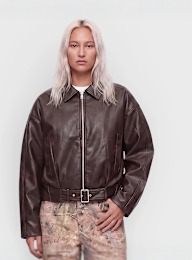 Decibel, Cropped Jacket with Belt, brown, Image 1 of 4