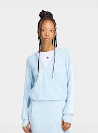 adidas Originals, Adiluna Season 2 X Jennie Knitted Wrap Around Cardigan, blue, Image 1 of 5