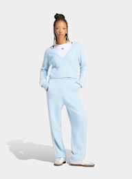 adidas Originals, Adiluna Season 2 X Jennie Knitted Wrap Around Cardigan, blue, Image 5 of 5