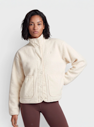 New Balance, High Pile Fleece Jacket, beige, Image 1 of 5