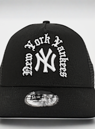 New Era, 9FORTY Wordmark Trucker New York Yankees, black, Image 4 of 4